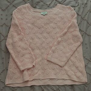 LOFT Light Pink Knit Sweater